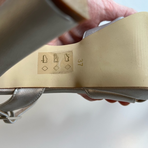 Criss Cross Silver Leather Platform Sandal - Picture 7 of 11